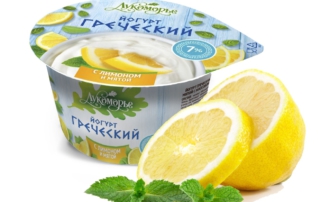 Греческий йогурт с лимоном и мятой от ТМ Лукоморье