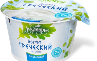 Йогур греческий натуральный без сахара от ТМ Лукморье молочные продукты - здоровый и полезный перекус